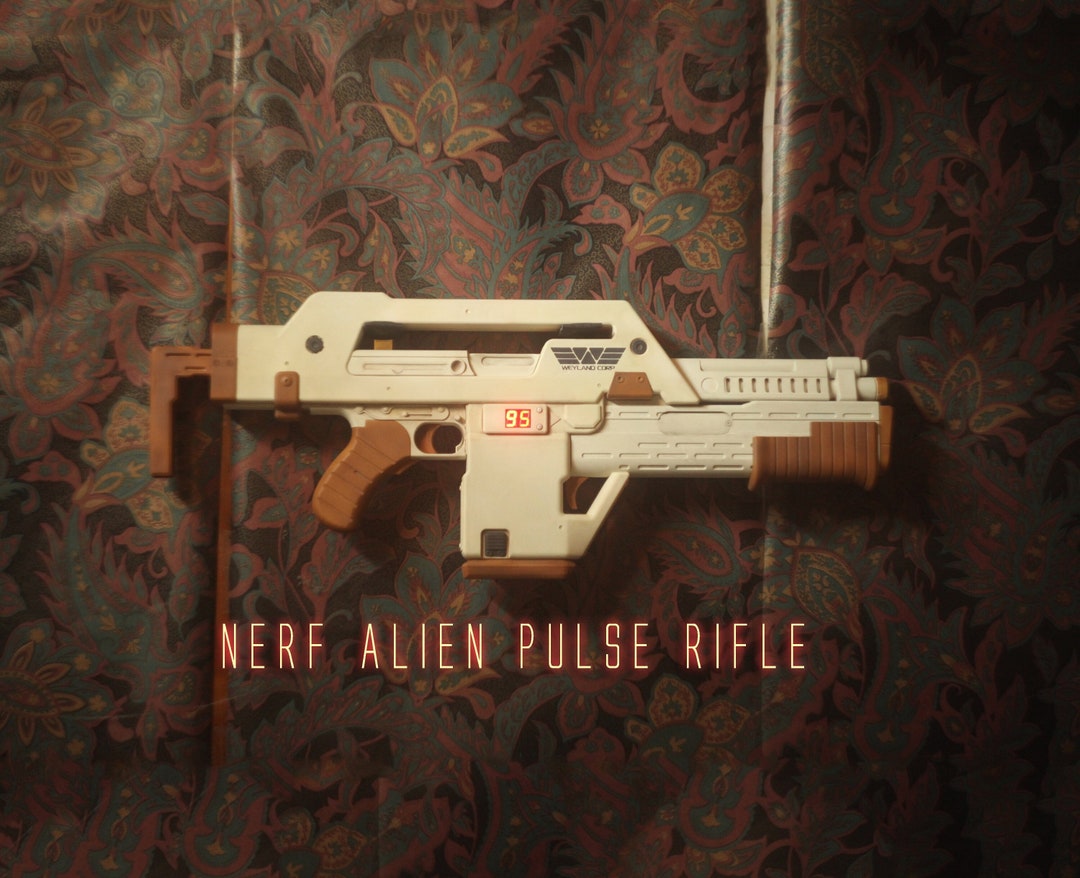 Pulse Rifle Prototype Hasbro Nerf Alien Prototype Pulse Rifle M41-A Painted Nostromo Dining ...
