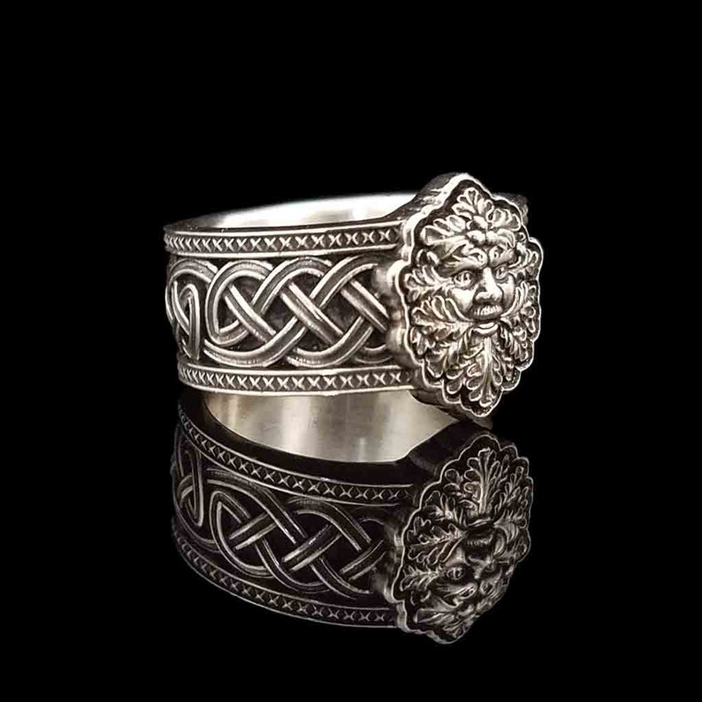 DARK MOON GREENMAN in .925 Sterling Silver