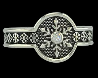 SNOWFLAKE Lab Grown Diamond Ring, Winter Jewelry, WINTER PRINCESS