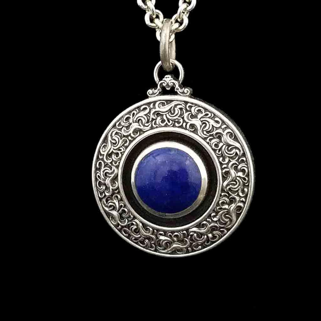 CASCADE PENDANT in Silver With Lapis. Different Stone CASCADE PENDANT in Silver With Lapis. Different Stone