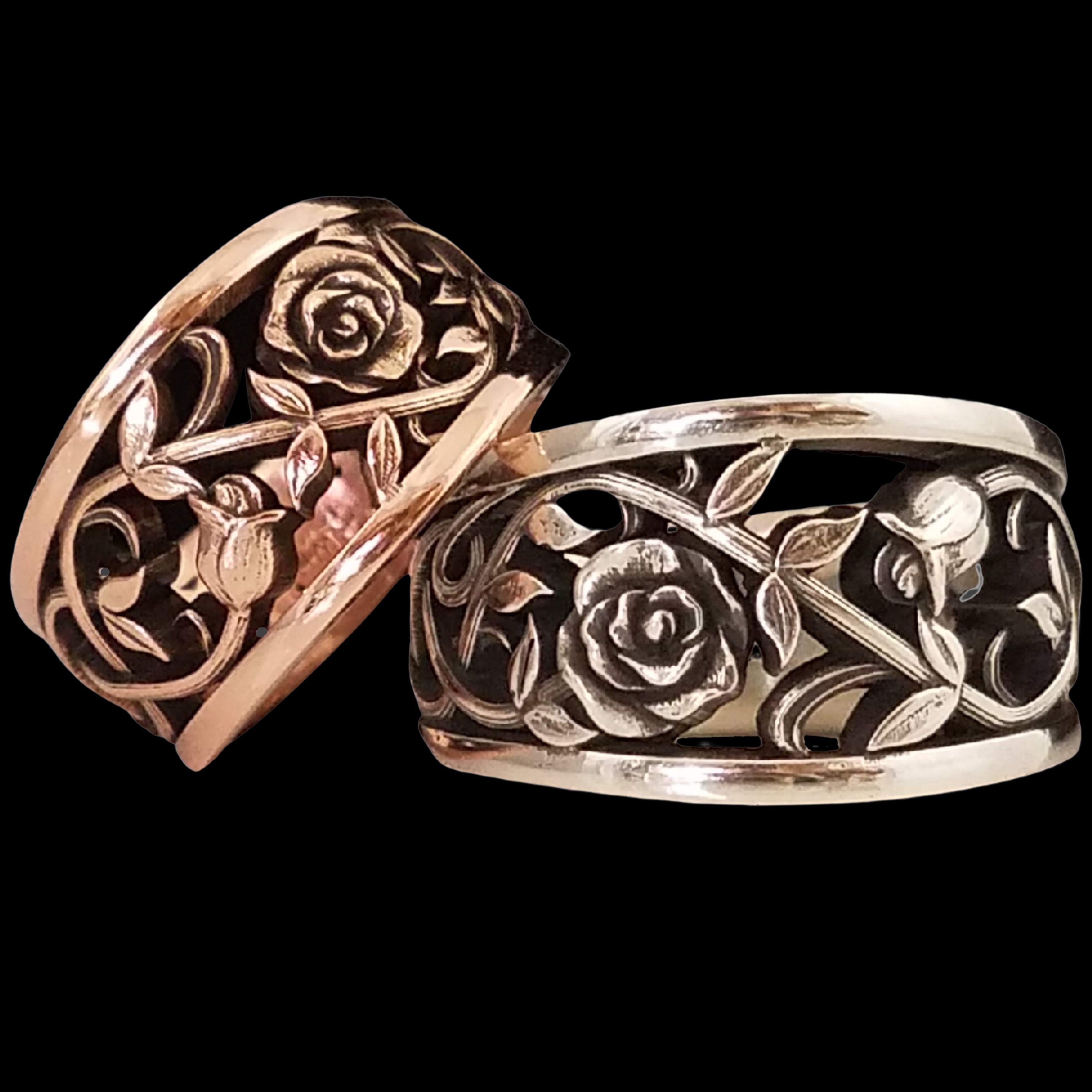LADY BANKS ROSE Wedding Band in Silver or Gold - Etsy