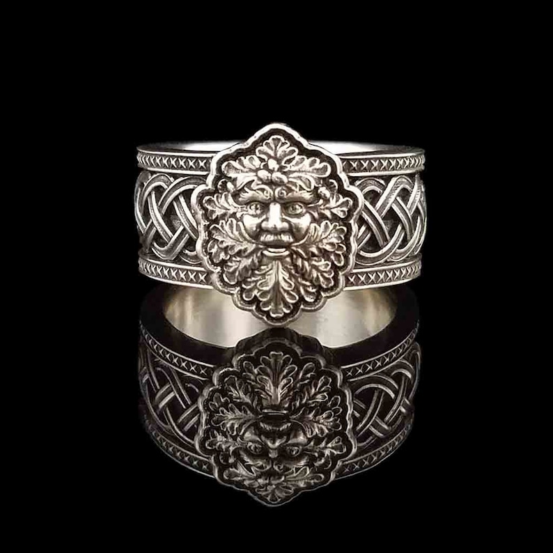 DARK MOON GREENMAN in .925 Sterling Silver