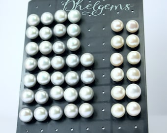 Pearl Earring -  Silver Pearl Earring - Gray Pearl Earring - White Pearl Earring -Bridal Pearl Earring /Bridesmaid Gift/ Teachers Gift