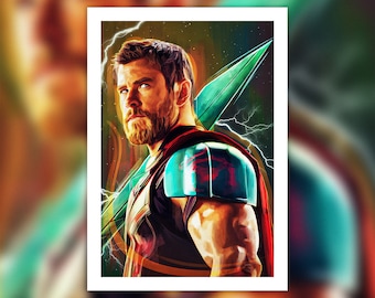 God of Thunder - Illustrated Giclee Print