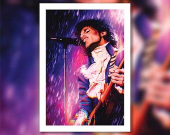 Purple Rain - Illustrated Giclee Print