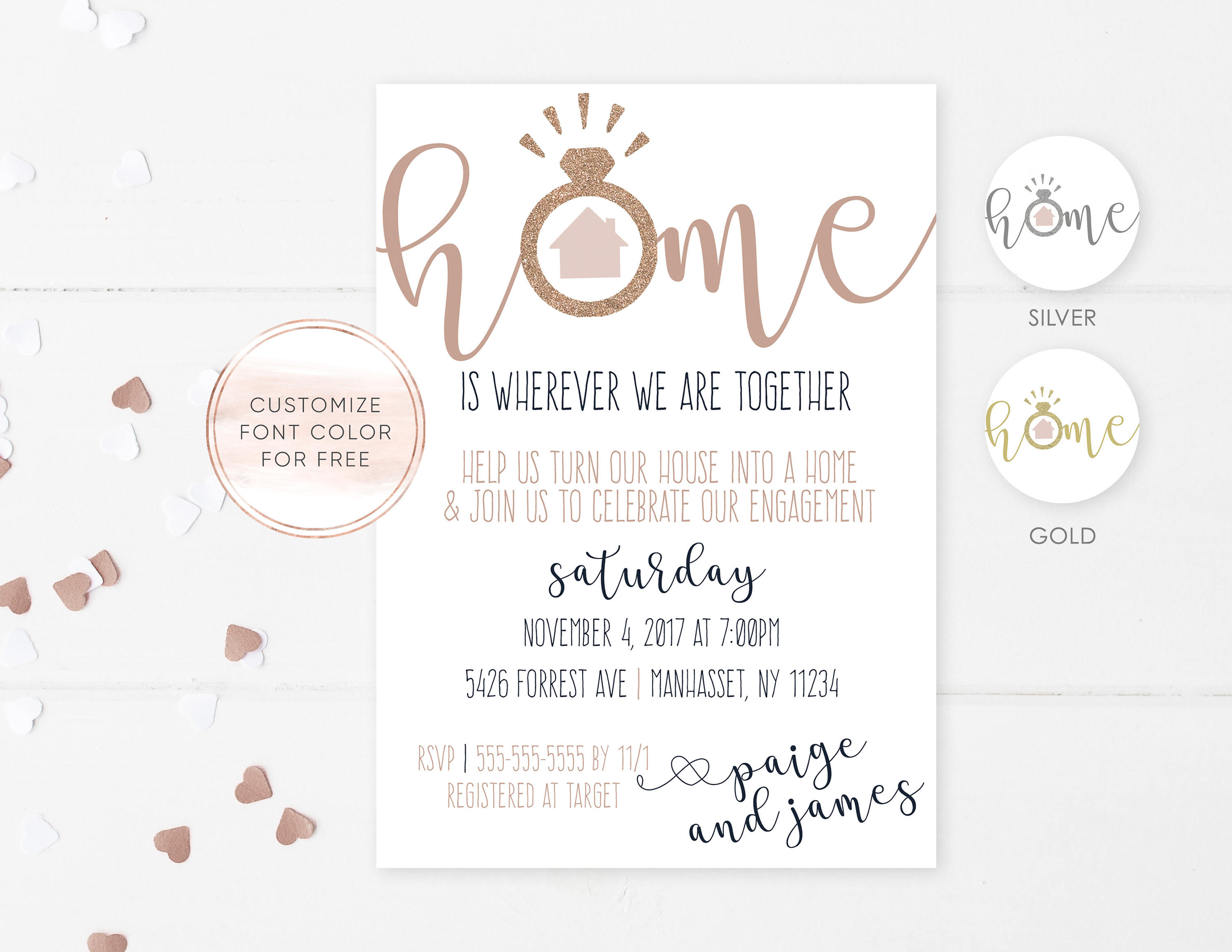 Engagement Housewarming Invitation Engagement Party Etsy