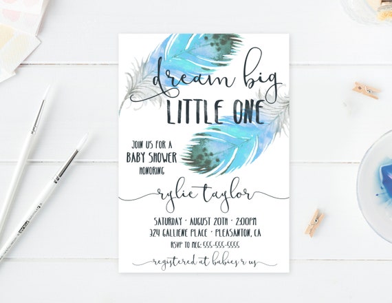 baby shower invitation boho baby shower invitations boy baby etsy