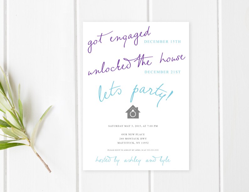 Engagement Party Invitation Housewarming Party Invitation Etsy