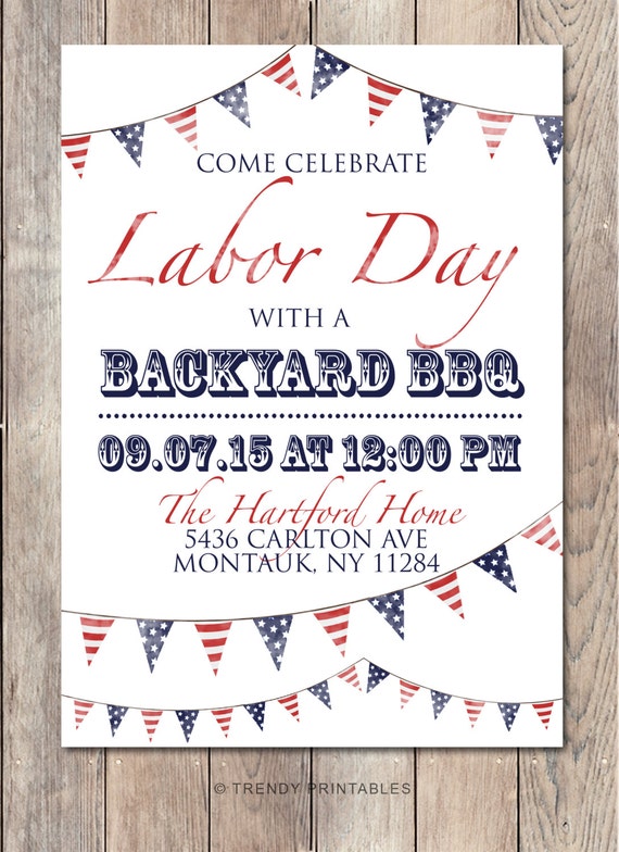 Labor Day BBQ Labor Day Party Labor Day BBQ Invitation Etsy