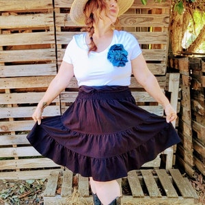 Cowgirl Style Western Denim Hat Flower bild 2