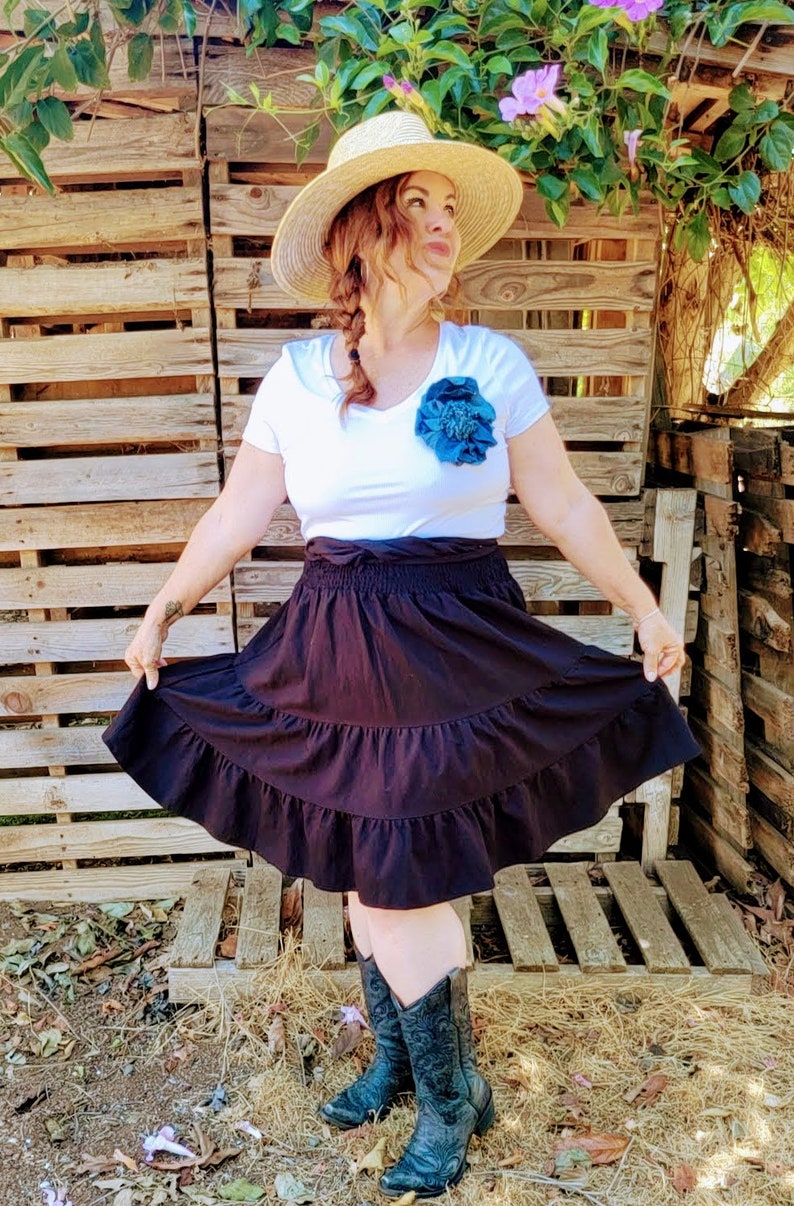 Cowgirl Style Western Denim Hat Flower bild 2