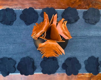 Upcycled Denim Table Runner • Handmade Decor • Farmhouse Rustic Runner •