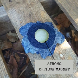 Cowgirl Style Western Denim Hat Flower bild 4