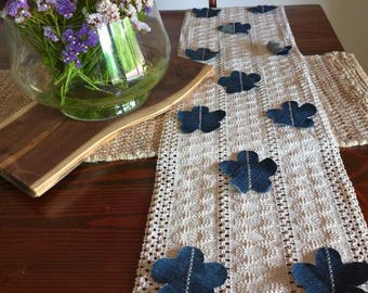 Eco-Friendly Table Runner | Upcycled Denim Home Decor
