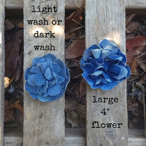 Cowgirl Style Western Denim Hat Flower bild 3