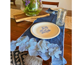 Upcycled Denim Table Runner | Sustainable Home Accessory