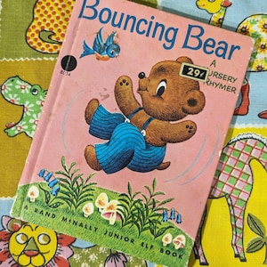 Bouncing Bear | Rand McNally | Junior Elf | Vintage Children&#39;s Book