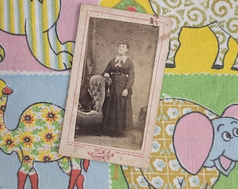 Antique Photograph Cabinet Card | Original Vintage Ephemera | 1800s | 1900s | Victorian Female Portrait | Reading PA | City Gallery