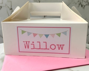 Personalised Children's Wedding Christening Birthday Large Box - complete with tissue paper