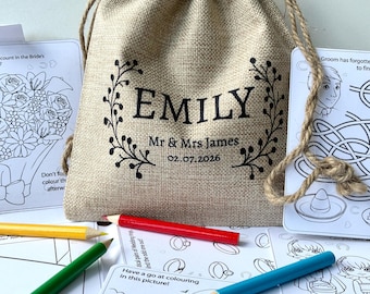 Personalised Wedding Activity Bag – Kids Wedding Favours Pack