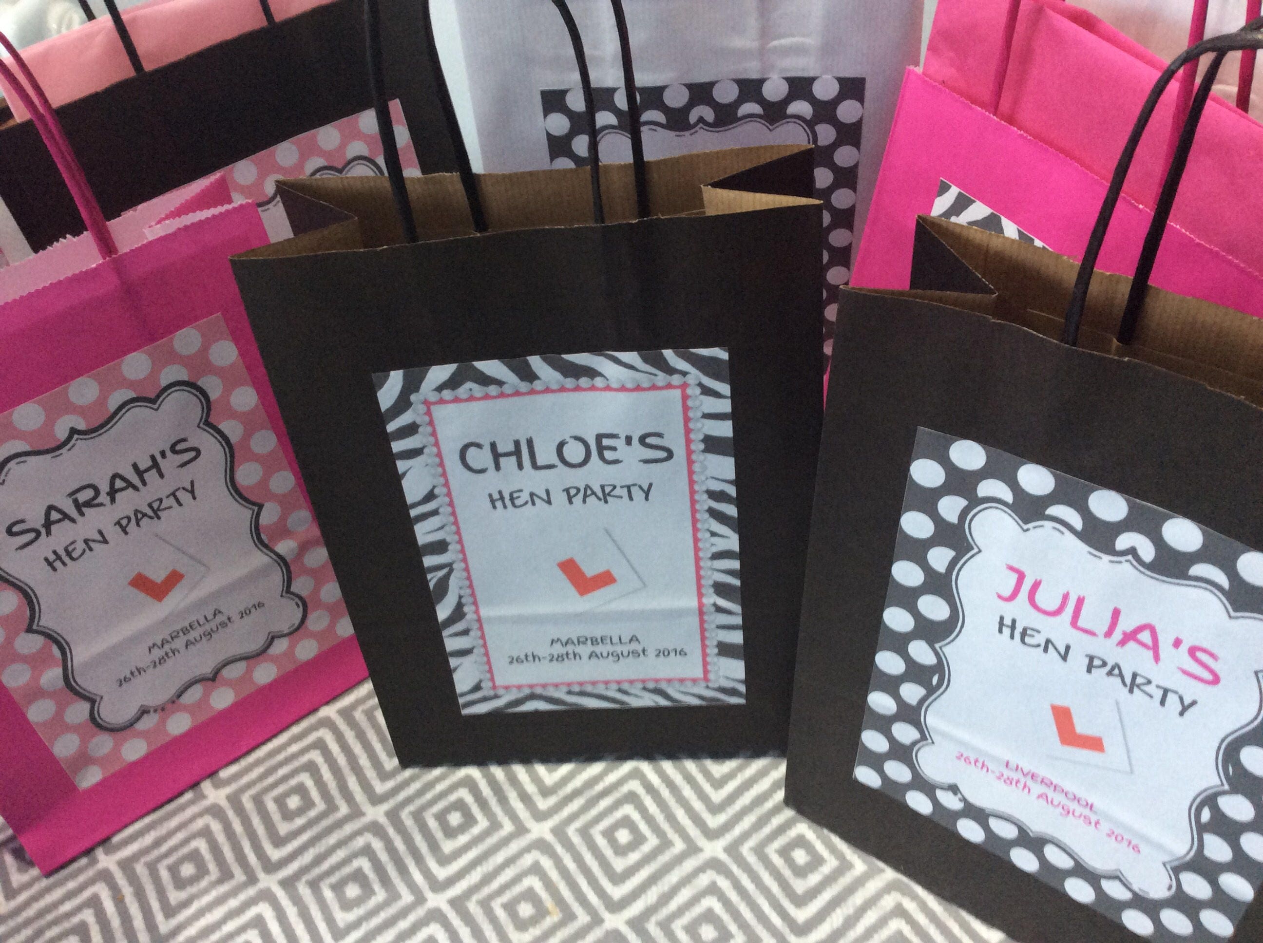 Personalised Filled Hen Party Bag Complete With Tissue & 8 Etsy UK