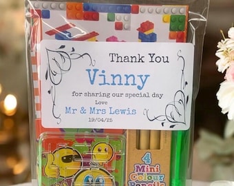 Personalised Childrens Kids Wedding Activity Pack Favour Birthday Party Bag A6 SIZE