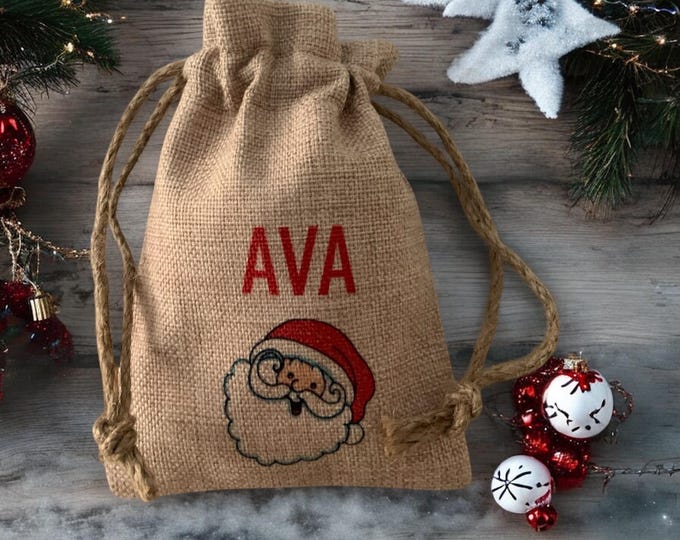 Personalised Christmas Treats Gift Bag | Kid’s Christmas Eve Box Filler | 17x12cm
