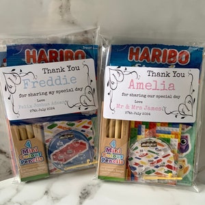 Personalised Childrens Kids Wedding Activity Pack Favour Birthday Party Bag