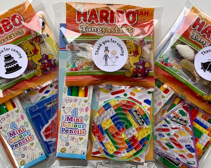 Individual Children's Kids Wedding Activity Pack Favour Bag A6 SIZE