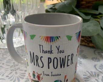 Personalised Teacher Mug | Thank You Teacher Present | Best Teacher Gift | End of Term Present