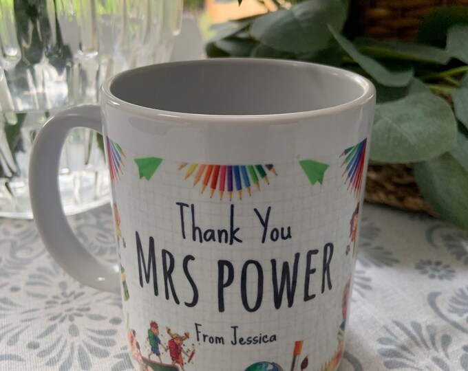 Personalised Teacher Mug | Thank You Teacher Present | Best Teacher Gift | End of Term Present