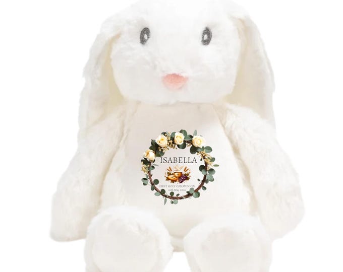 Personalised Bunny Rabbit Teddy | First Holy Communion Keepsake Gift