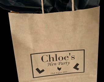 Personalised Hen Night Party Bag & Tissue