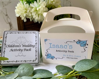 Personalised Children's Wedding Activity Box - complete with activity pack & tissue paper