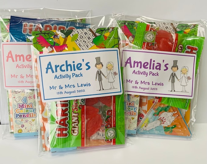 Personalised Children's Kids Wedding Activity Pack A6 SIZE