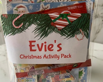 Personalised Pre-Filled Christmas Party Bag - Activity Pack Stocking Filler