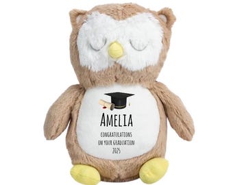Personalised Graduation Owl Plushie | Graduate Plush Soft Toy Gift | Wise Owl