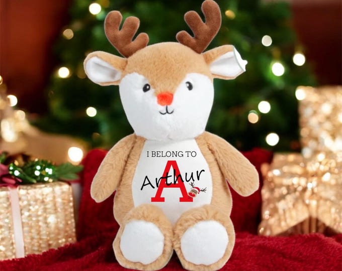 Personalised Christmas Reindeer | Christmas Plush Soft Toy | Suitable All Ages