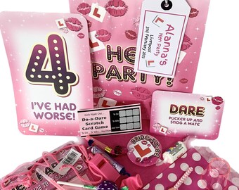 Personalised Filled Hen Party Night Bag - with choice of novelty fillers