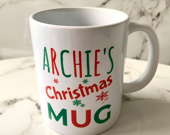 Personalised Christmas Mug | Christmas Eve Box Filler | Secret Santa Gift | Hot Chocolate Mug | Stocking Filler