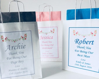 Personalised Wedding Favour Christening Gift Bag