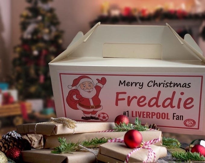 Personalised Christmas Eve Football Gift Box | Xmas Favour Present | Any Club