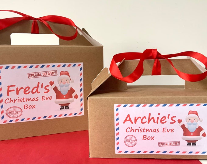 Personalised Christmas Eve Gift Box | Santa Elf Penguin