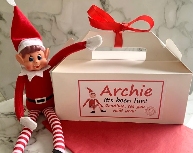 Personalised Christmas Elf Farewell Goodbye Box