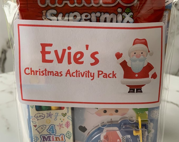 Personalised Children's Kids Christmas Activity Pack A6 SIZE