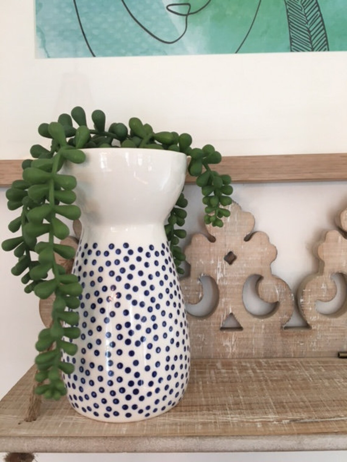 Polka dotted face planter. valentines anthropologie gift