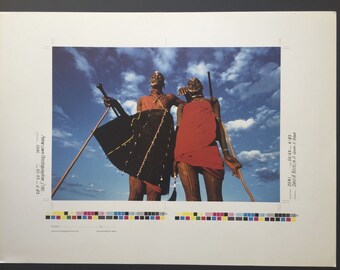 Limited Edition Printer/Artist Proof of the Masai Tribesmen by Eric Meola American Photographer magazine