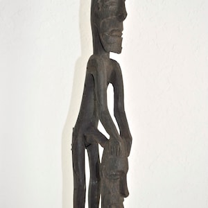 Asmat Male Ancestor Standing on Top of Female a Papua New Guinea Tribal Artifact –Lot 106