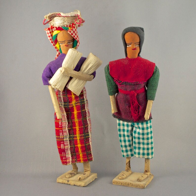 Vintage Collectible Guatemala Handmade Folk Dolls Bodies Etsy