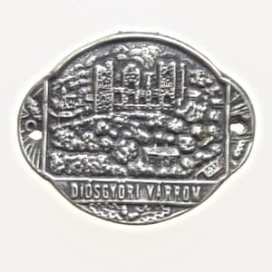 Original Stocknagel mit der Darstellung der Burg von Diósgyőr Var Rom Schloss Miniatur Kunst –PP1